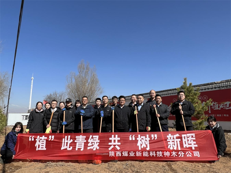 神木分公司開(kāi)展“‘植’此青綠，共‘樹(shù)’新暉”主題植樹(shù)活動(dòng)