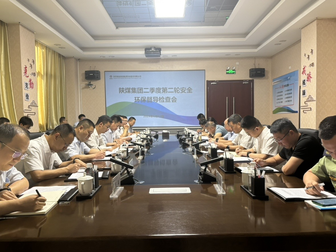 陜煤集團總經(jīng)理助理李厚志一行到新型能源公司開(kāi)展二季度第二輪安全環(huán)保督導檢查
